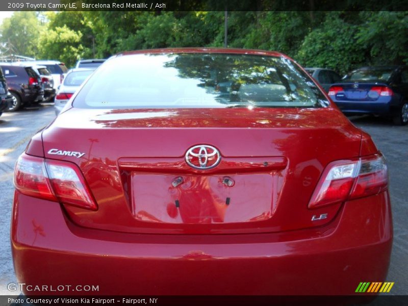 Barcelona Red Metallic / Ash 2009 Toyota Camry LE