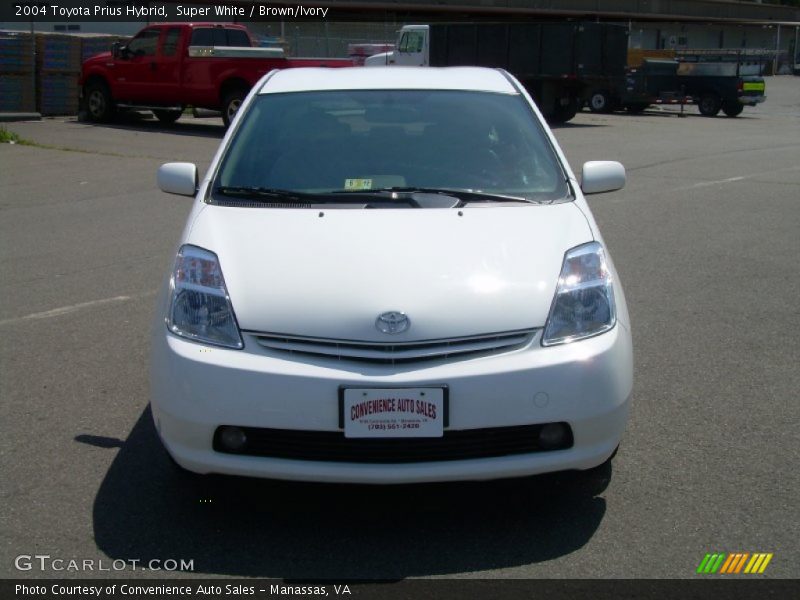Super White / Brown/Ivory 2004 Toyota Prius Hybrid