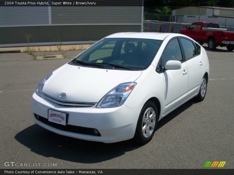 Super White / Brown/Ivory 2004 Toyota Prius Hybrid