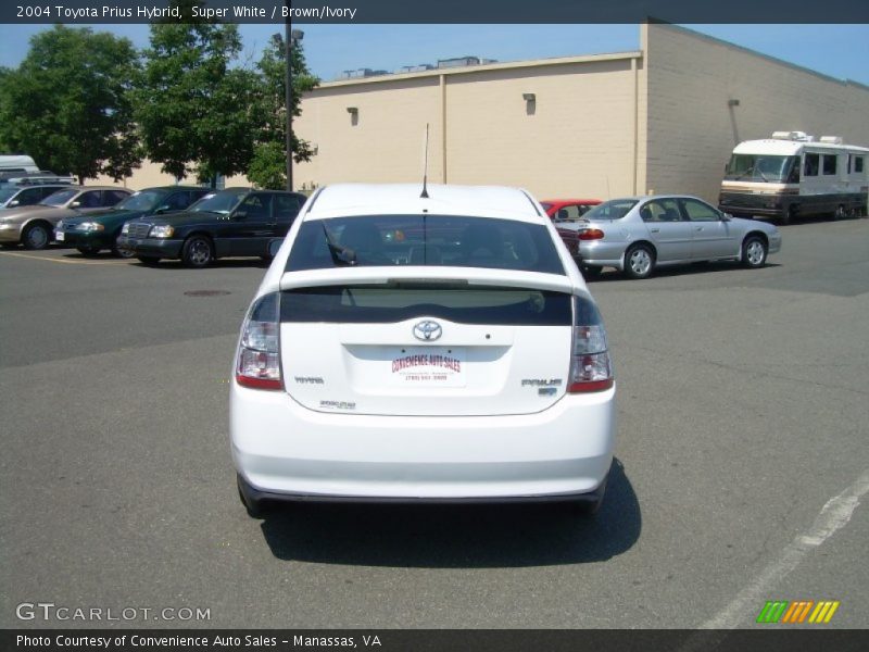 Super White / Brown/Ivory 2004 Toyota Prius Hybrid