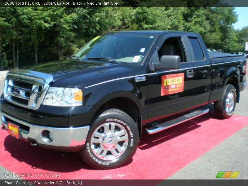 Black / Medium Flint Grey 2008 Ford F150 XLT SuperCab 4x4