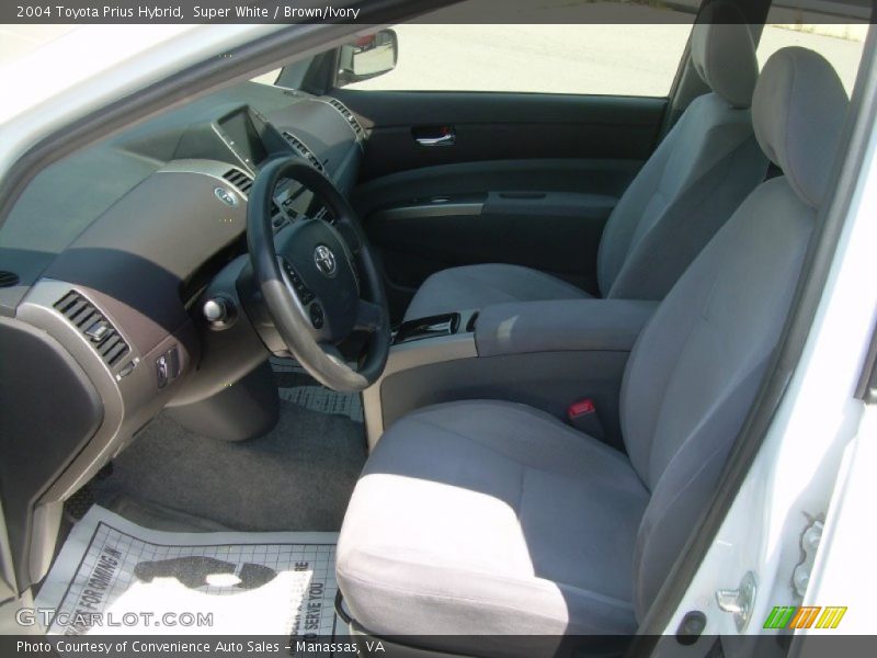 Super White / Brown/Ivory 2004 Toyota Prius Hybrid