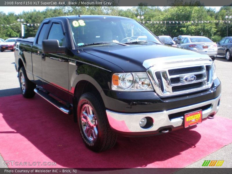 Black / Medium Flint Grey 2008 Ford F150 XLT SuperCab 4x4