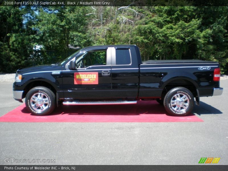 Black / Medium Flint Grey 2008 Ford F150 XLT SuperCab 4x4