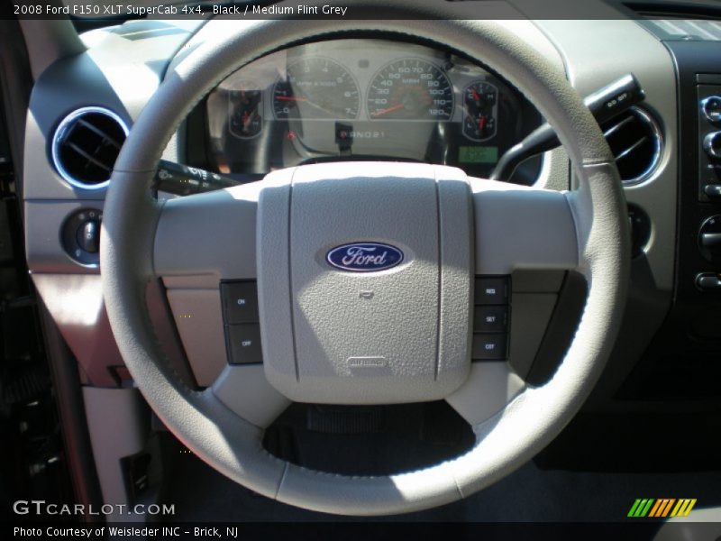 Black / Medium Flint Grey 2008 Ford F150 XLT SuperCab 4x4