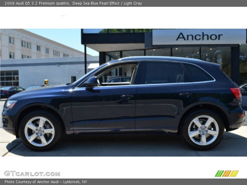 Deep Sea Blue Pearl Effect / Light Gray 2009 Audi Q5 3.2 Premium quattro