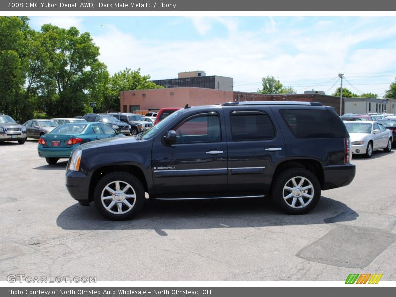 Dark Slate Metallic / Ebony 2008 GMC Yukon Denali AWD