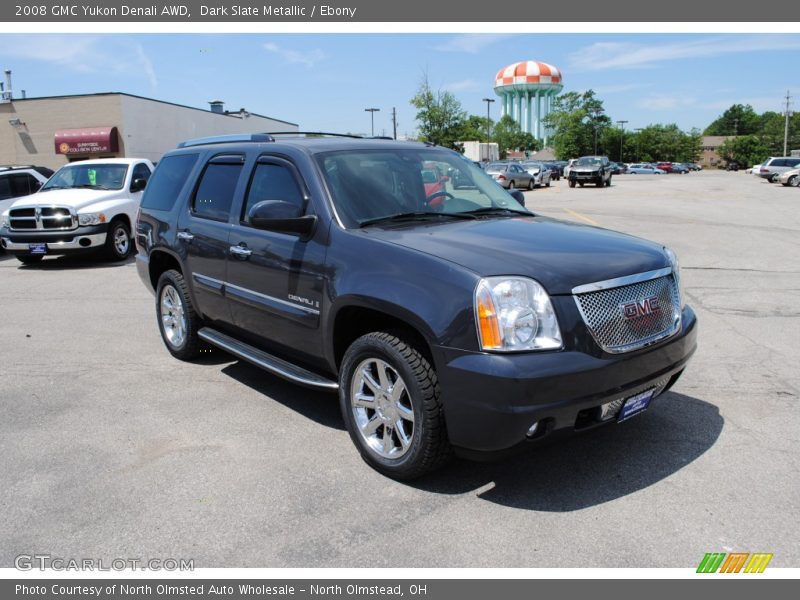 Dark Slate Metallic / Ebony 2008 GMC Yukon Denali AWD
