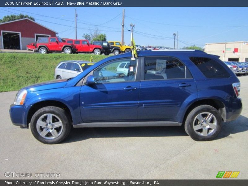 Navy Blue Metallic / Dark Gray 2008 Chevrolet Equinox LT AWD