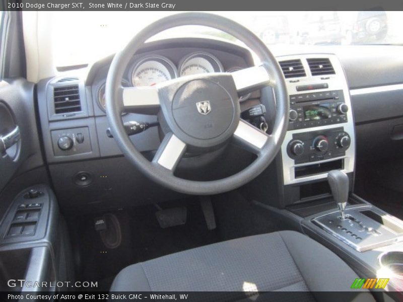 Stone White / Dark Slate Gray 2010 Dodge Charger SXT