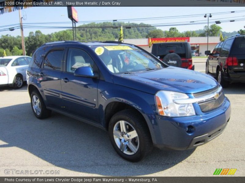Navy Blue Metallic / Dark Gray 2008 Chevrolet Equinox LT AWD