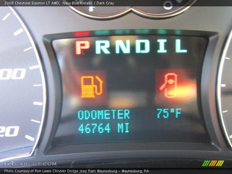 Navy Blue Metallic / Dark Gray 2008 Chevrolet Equinox LT AWD