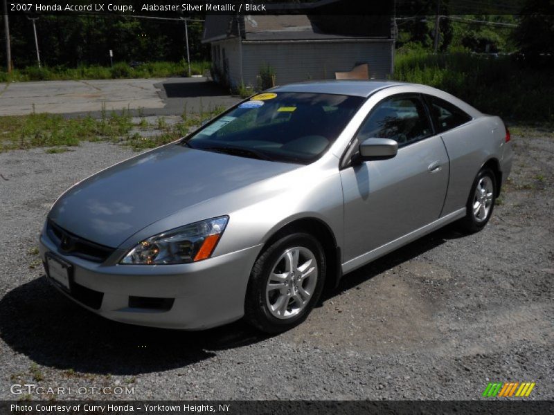 Alabaster Silver Metallic / Black 2007 Honda Accord LX Coupe