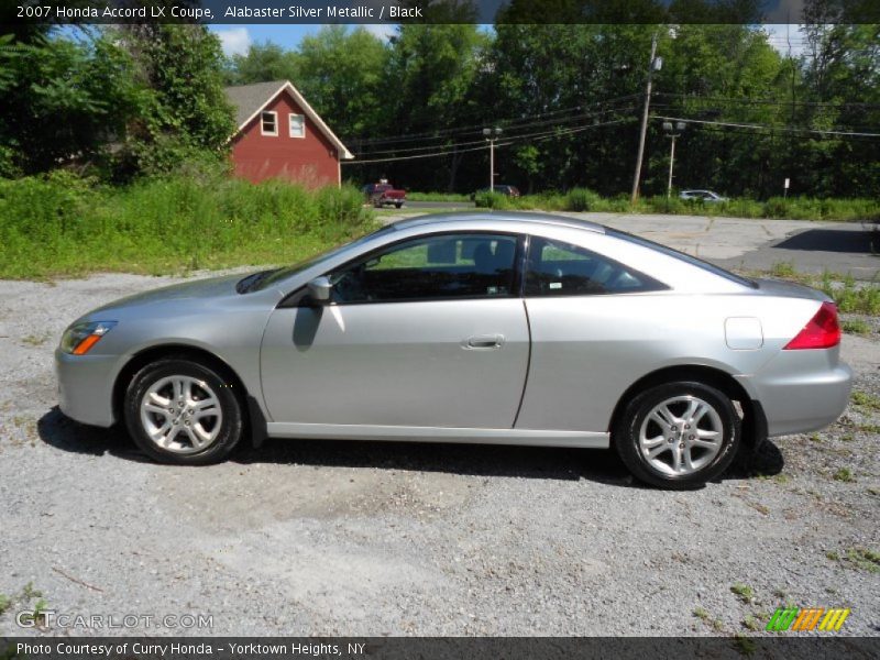 Alabaster Silver Metallic / Black 2007 Honda Accord LX Coupe