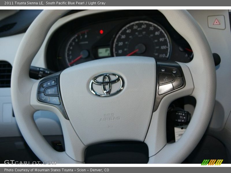 South Pacific Blue Pearl / Light Gray 2011 Toyota Sienna LE