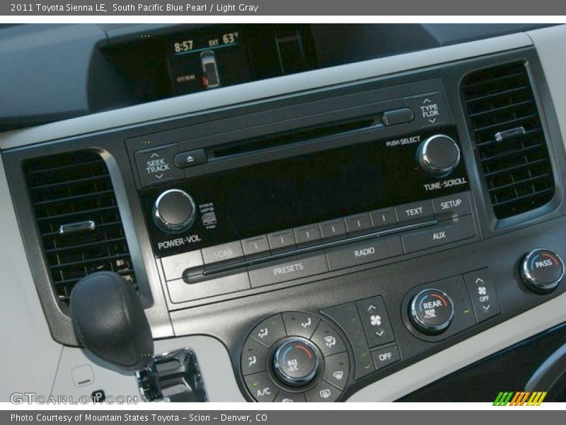 South Pacific Blue Pearl / Light Gray 2011 Toyota Sienna LE