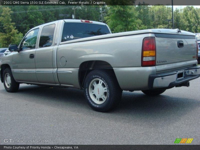 Pewter Metallic / Graphite 2001 GMC Sierra 1500 SLE Extended Cab