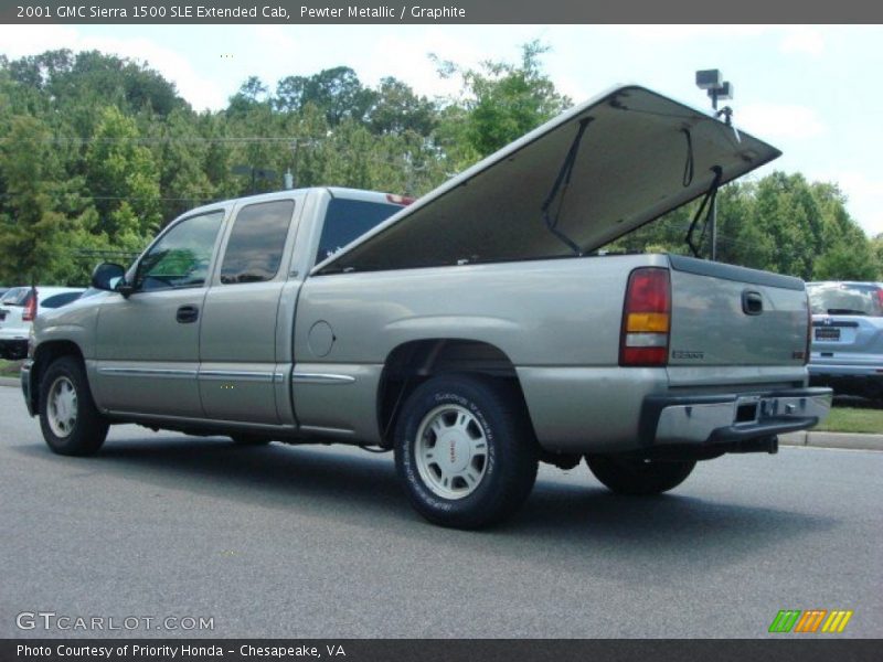 Pewter Metallic / Graphite 2001 GMC Sierra 1500 SLE Extended Cab
