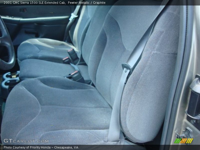 Pewter Metallic / Graphite 2001 GMC Sierra 1500 SLE Extended Cab