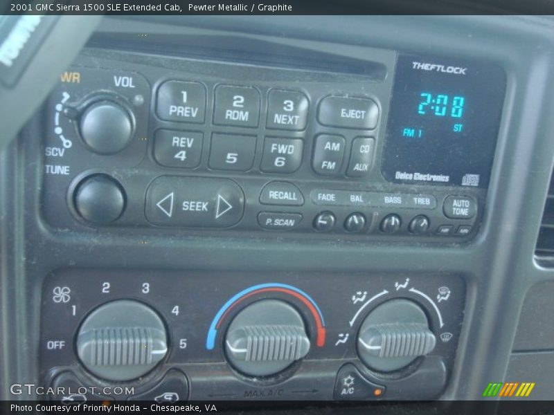 Pewter Metallic / Graphite 2001 GMC Sierra 1500 SLE Extended Cab