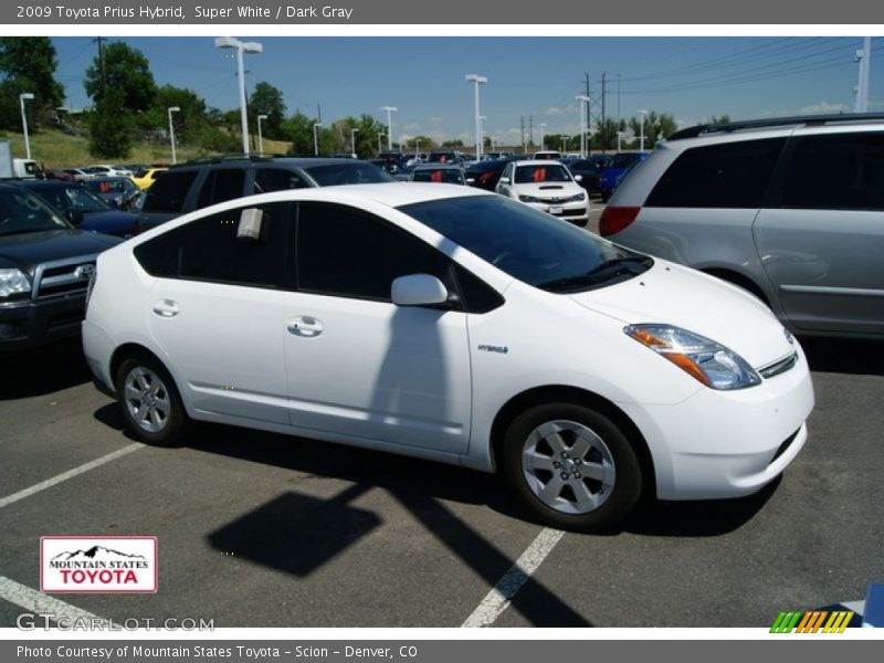 Super White / Dark Gray 2009 Toyota Prius Hybrid