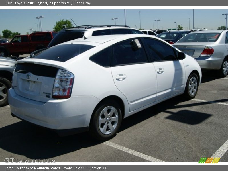 Super White / Dark Gray 2009 Toyota Prius Hybrid