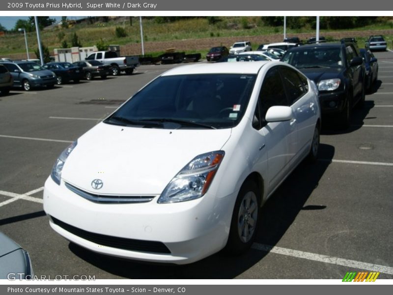 Super White / Dark Gray 2009 Toyota Prius Hybrid