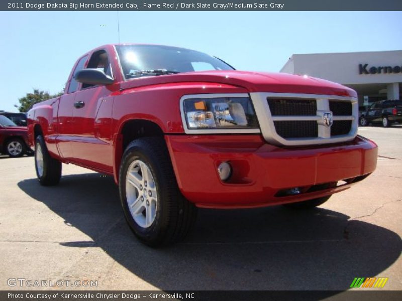 Flame Red / Dark Slate Gray/Medium Slate Gray 2011 Dodge Dakota Big Horn Extended Cab