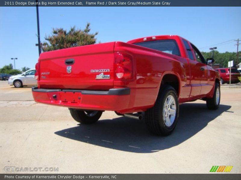 Flame Red / Dark Slate Gray/Medium Slate Gray 2011 Dodge Dakota Big Horn Extended Cab