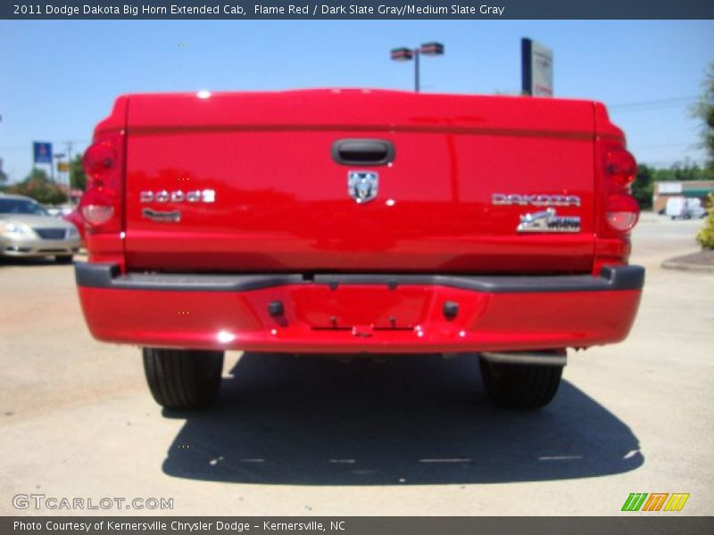 Flame Red / Dark Slate Gray/Medium Slate Gray 2011 Dodge Dakota Big Horn Extended Cab