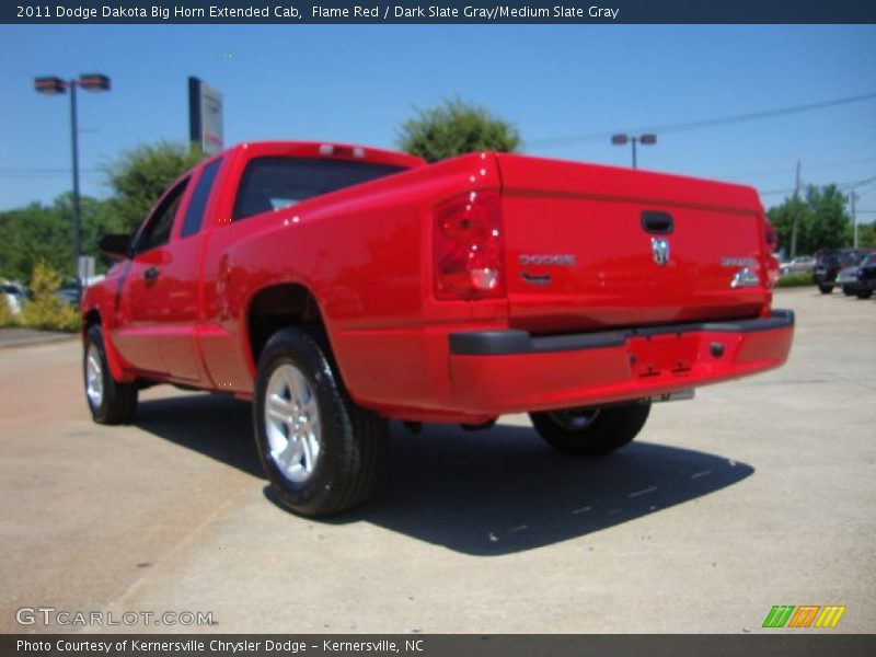 Flame Red / Dark Slate Gray/Medium Slate Gray 2011 Dodge Dakota Big Horn Extended Cab