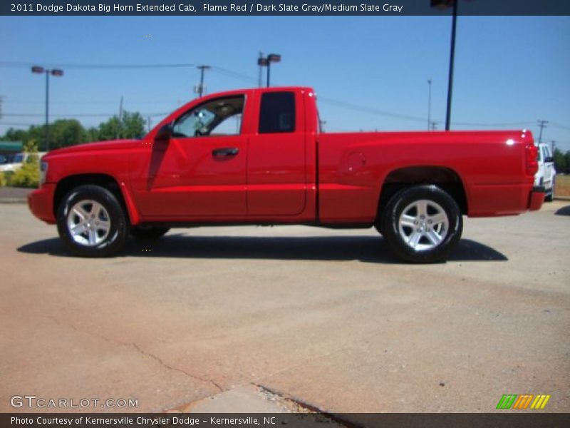 Flame Red / Dark Slate Gray/Medium Slate Gray 2011 Dodge Dakota Big Horn Extended Cab