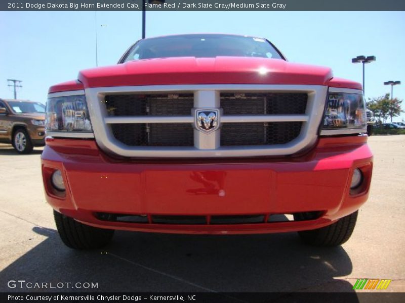 Flame Red / Dark Slate Gray/Medium Slate Gray 2011 Dodge Dakota Big Horn Extended Cab