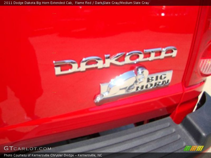 Flame Red / Dark Slate Gray/Medium Slate Gray 2011 Dodge Dakota Big Horn Extended Cab