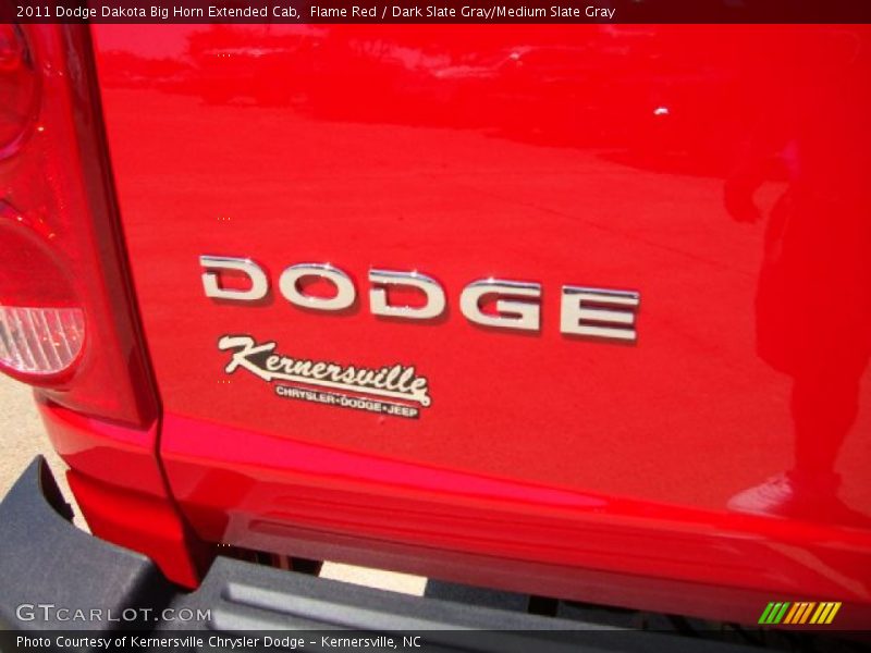 Flame Red / Dark Slate Gray/Medium Slate Gray 2011 Dodge Dakota Big Horn Extended Cab