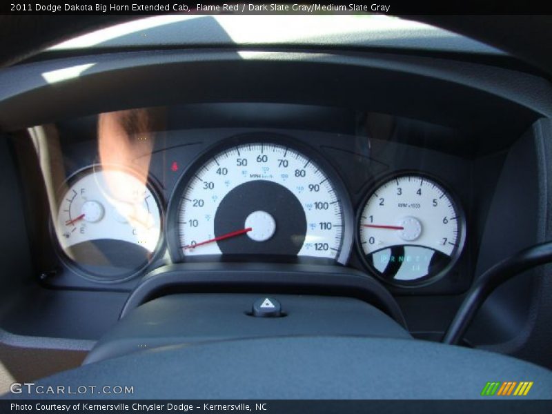 Flame Red / Dark Slate Gray/Medium Slate Gray 2011 Dodge Dakota Big Horn Extended Cab