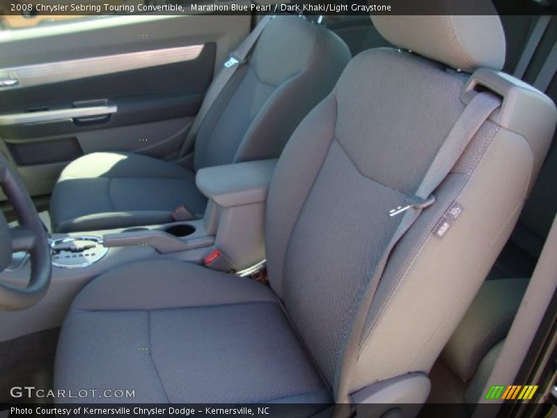 Marathon Blue Pearl / Dark Khaki/Light Graystone 2008 Chrysler Sebring Touring Convertible