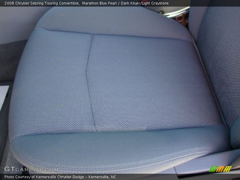 Marathon Blue Pearl / Dark Khaki/Light Graystone 2008 Chrysler Sebring Touring Convertible