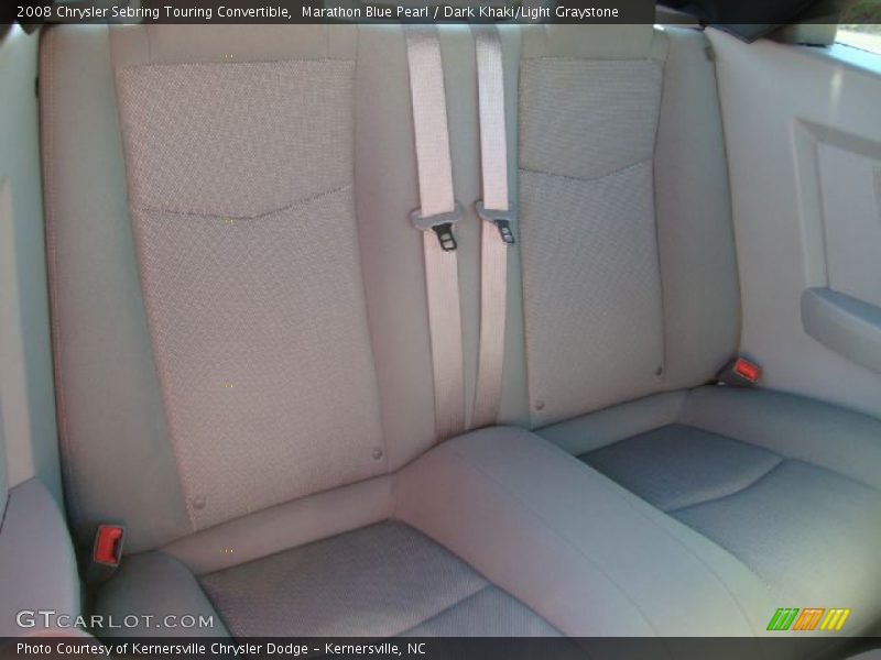 Marathon Blue Pearl / Dark Khaki/Light Graystone 2008 Chrysler Sebring Touring Convertible