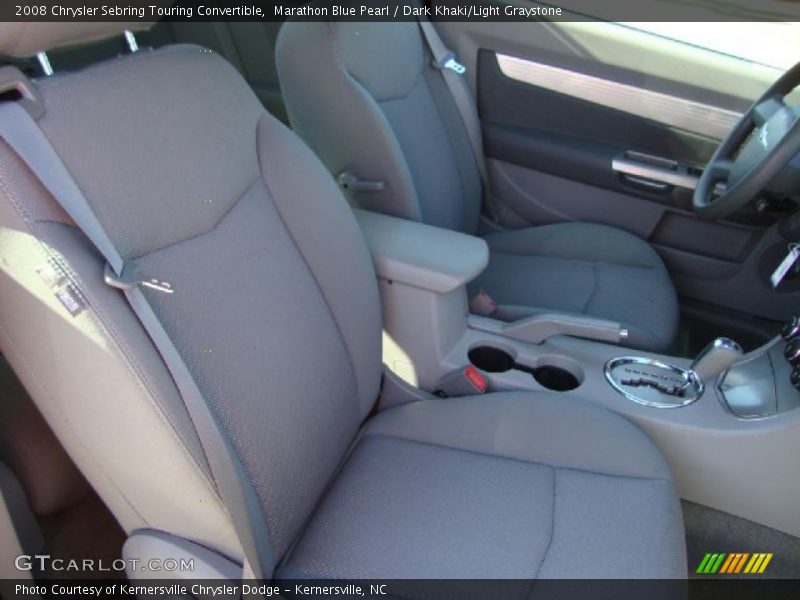 Marathon Blue Pearl / Dark Khaki/Light Graystone 2008 Chrysler Sebring Touring Convertible