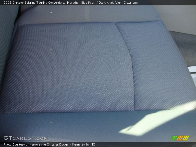 Marathon Blue Pearl / Dark Khaki/Light Graystone 2008 Chrysler Sebring Touring Convertible