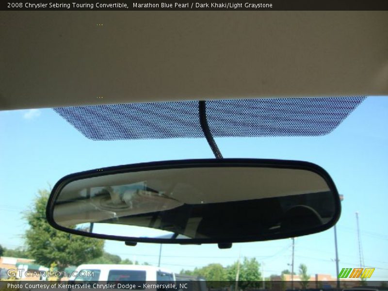 Marathon Blue Pearl / Dark Khaki/Light Graystone 2008 Chrysler Sebring Touring Convertible