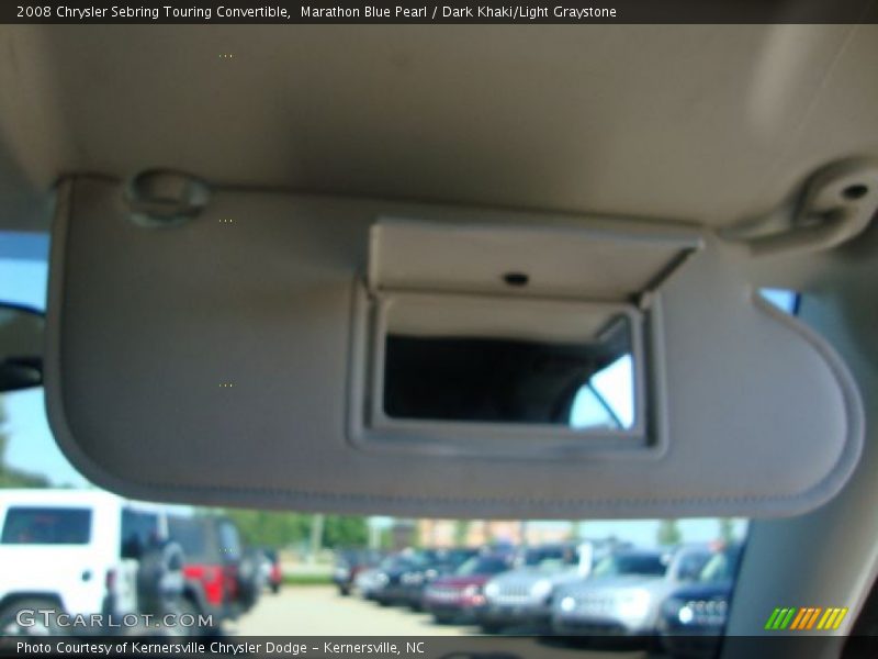 Marathon Blue Pearl / Dark Khaki/Light Graystone 2008 Chrysler Sebring Touring Convertible