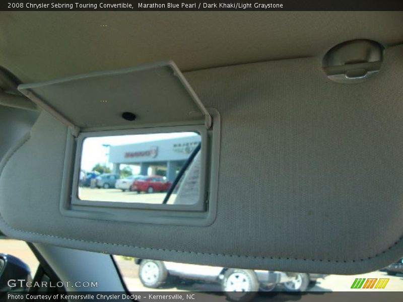 Marathon Blue Pearl / Dark Khaki/Light Graystone 2008 Chrysler Sebring Touring Convertible