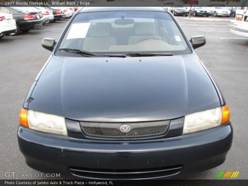 Brilliant Black / Beige 1997 Mazda Protege LX