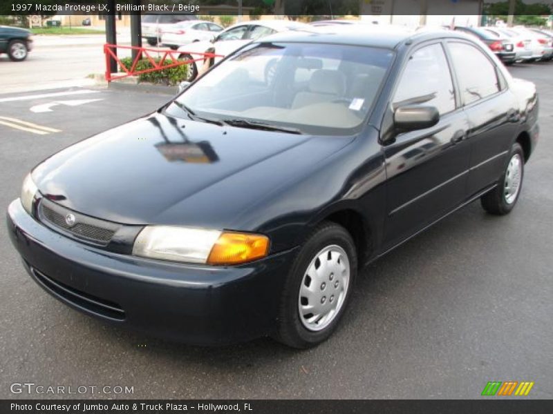 Brilliant Black / Beige 1997 Mazda Protege LX