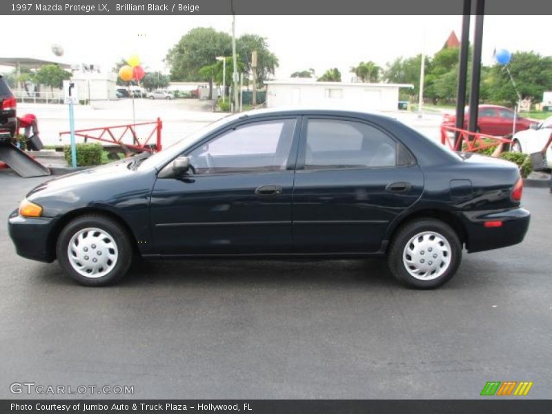 Brilliant Black / Beige 1997 Mazda Protege LX