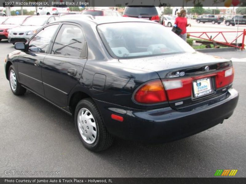 Brilliant Black / Beige 1997 Mazda Protege LX