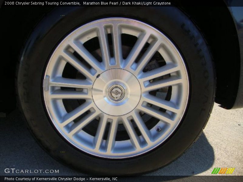 Marathon Blue Pearl / Dark Khaki/Light Graystone 2008 Chrysler Sebring Touring Convertible