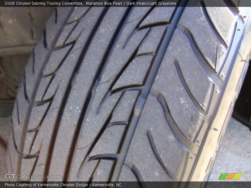 Marathon Blue Pearl / Dark Khaki/Light Graystone 2008 Chrysler Sebring Touring Convertible